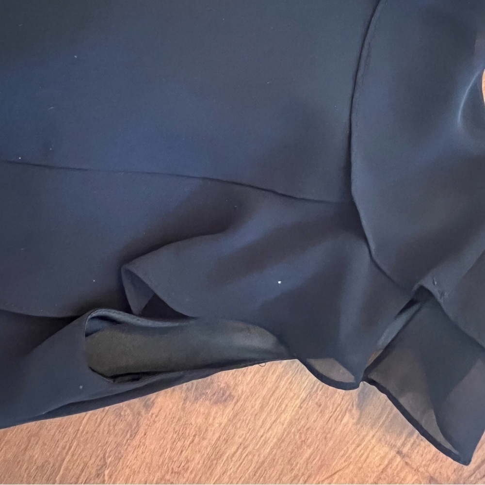 Bice Ruffled Black Midi Fit and Flare‎ Dress Size 6 - Picture 8 of 9